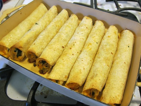 Chicken Taquitos with Spinach & Wild Rice