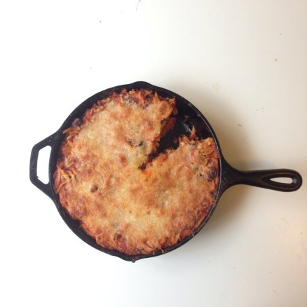 Leftover Spaghetti Pie - A Quick Weeknight Meal | Alaska Knit Nat