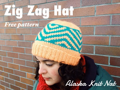 Zig Zag Chevron Hat | A Free Pattern from Alaska Knit Nat