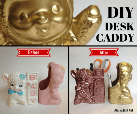 DIY Kitschy Desk Caddies | #5 on Alaska Knit Nat's DIY Holiday Craft Guide