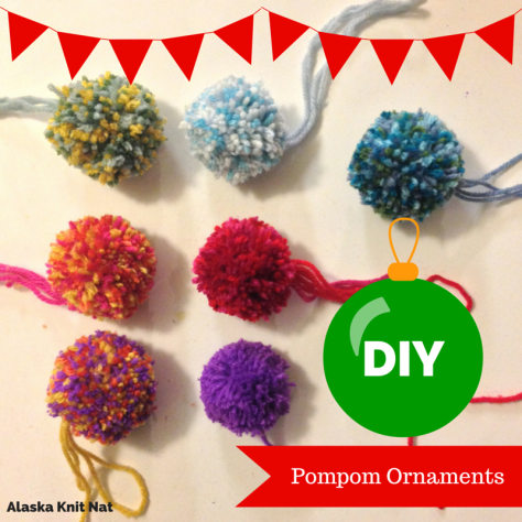 Pompom ornaments | #10 on Alaska Knit Nat's DIY Holiday Craft Guide