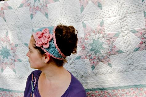 Tapered flower headband | A Free Crochet Pattern from Alaska Knit Nat