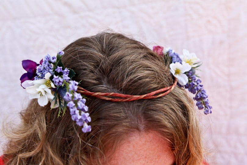 Silk flower crowns available at my Etsy store: AlaskaKnitNat