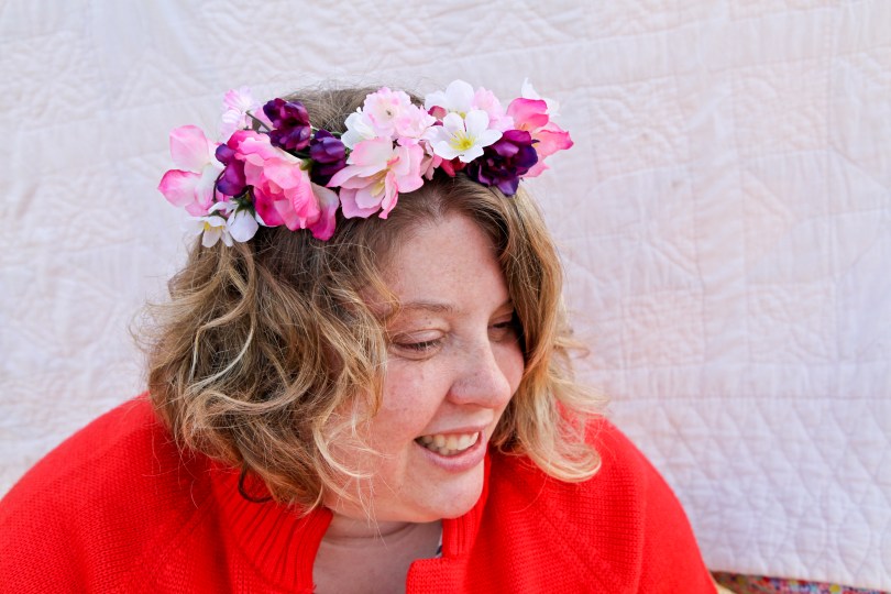 Silk flower crowns available at my Etsy store: AlaskaKnitNat