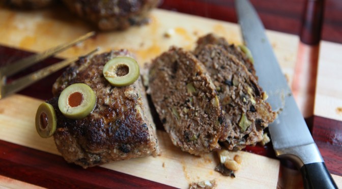 Mini meatloaves with mushroom marsala sauce