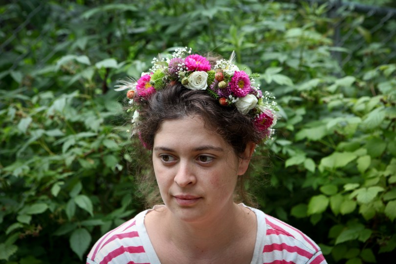 Woodland fairy crown constructed by Natasha of Alaskaknitnat.com