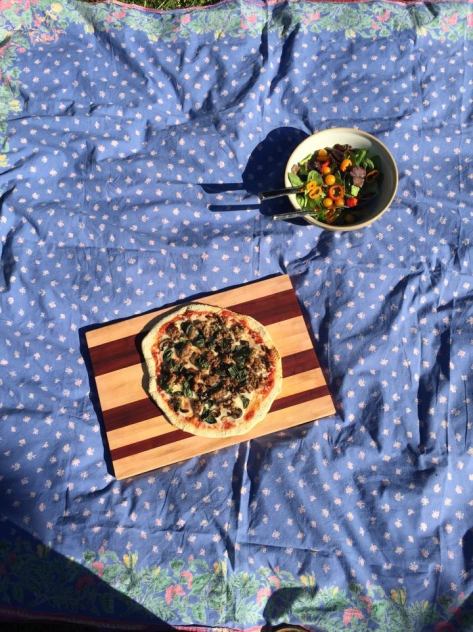 Pizza on the grill | A simple recipe from Alaskaknitnat.com