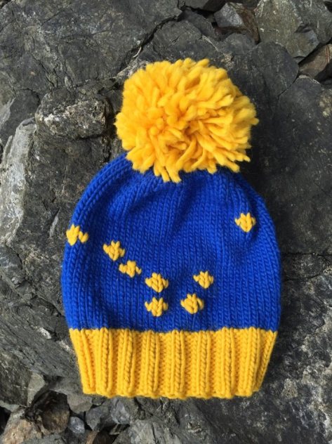 Alaska Flag Hat | A Free Knitting Pattern from Alaskaknitnat.com