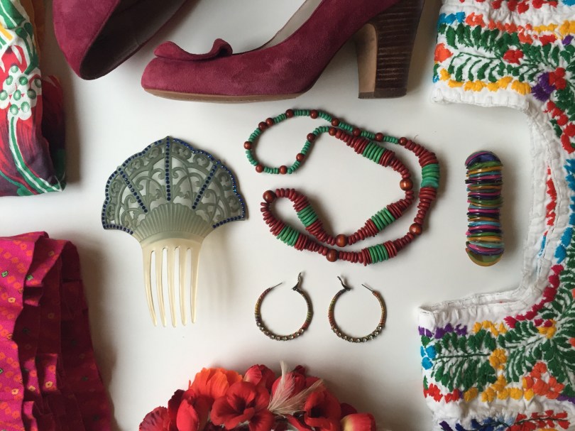 DIY Frida Kahlo Costume | Be colorful and support women with disabilities this Halloween with this easy costume. Flower crown tutorial included from Alaskaknitnat.com