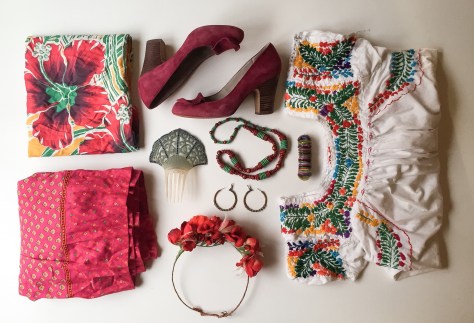 DIY Frida Kahlo Costume | Be colorful and support women with disabilities this Halloween with this easy costume. Flower crown tutorial included from Alaskaknitnat.com