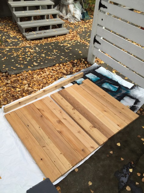 DIY Rustic Headboard | just a few unsanded cedar boards are all you need to easily create your own rustic headboard. Free tutorial from alaskaknitnat.com