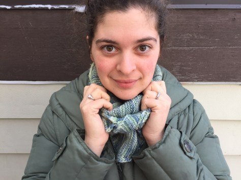 Feather-light triangle scarf | An easy knitting pattern by  Leah Michelle Designs, featured on Alaskaknitnat.com