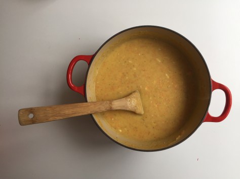 Easy sweet potato carrot soup with sage and cream cheese | A delicious blended soup recipe from Alaskaknitnat.com