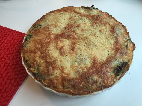 Wild porcini quiche with bacon and spinach | a recipe from Alaskaknitnat.com