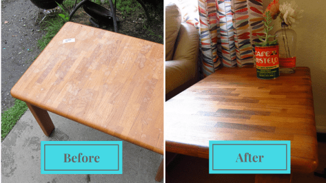 Furniture Facelift | How to refinish a thrift store table from alaskaknitnat.com