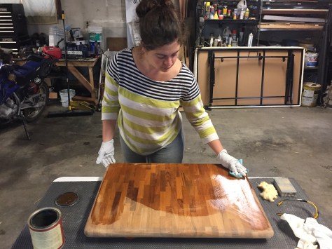 Furniture Facelift | How to refinish a thrift store table from alaskaknitnat.com