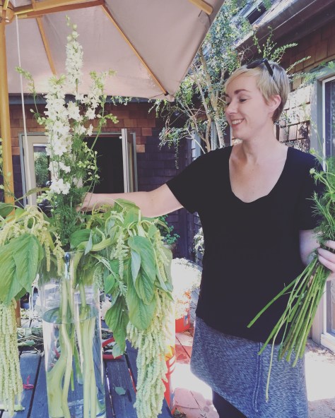 Marin Wedding - blush, ivory, white, cream and peach hues. Roses, mums and the cafe au lait dahlia. Absolute perfection | floral design by Natasha Price of Alaskaknitnat.com and Evan Facloner of Paper Peony