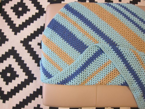 The Oliver Blanket | an easy crocheted baby blanket with vertical stripes | free crochet pattern from Alaskaknitnat.com