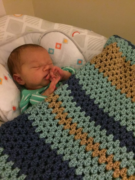 The Oliver Blanket | an easy crocheted baby blanket with vertical stripes | free crochet pattern from Alaskaknitnat.com