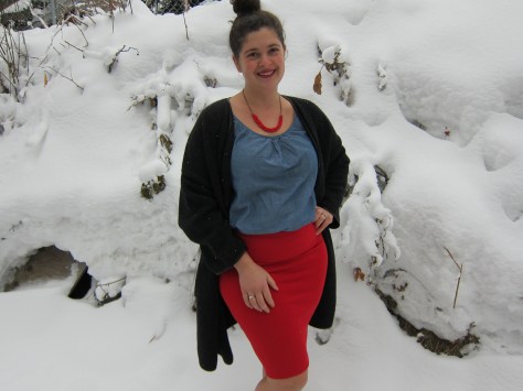 DIY Cassie Skirt - a LuLaRoe sewing hack. Make this cute pencil skirt in under an hour! Pattern from alaskaknitnat.com