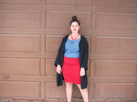DIY Cassie Skirt - a LuLaRoe sewing hack. Make this cute pencil skirt in under an hour! Pattern from alaskaknitnat.com