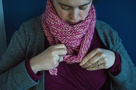 Sherbet Triangle Scarf | a simple knitting pattern from Alaskaknitnat.com