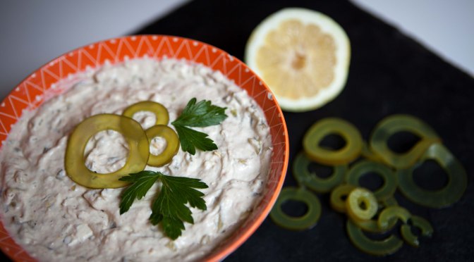 Smoked Salmon Dip with Kelp Pickles