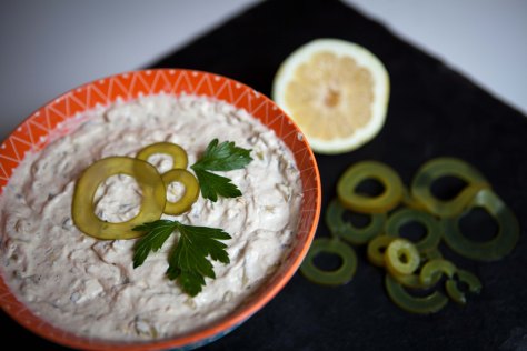 Smoked salmon dip with Barnacle brand kelp pickles | a delicious appetizer that will wow your dinner guests | recipe by Natasha Price of Alaska Knit Nat