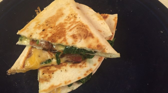 Spinach Bacon Quesadilla