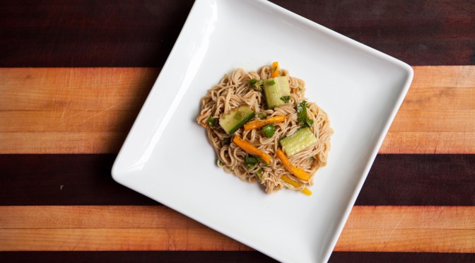 Cold Sesame Ginger Noodle Salad