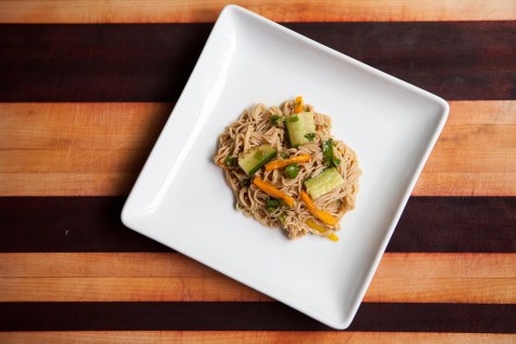 Cold Asian Noodle Salad | A simple weekday lunch from Alaskaknitnat.com