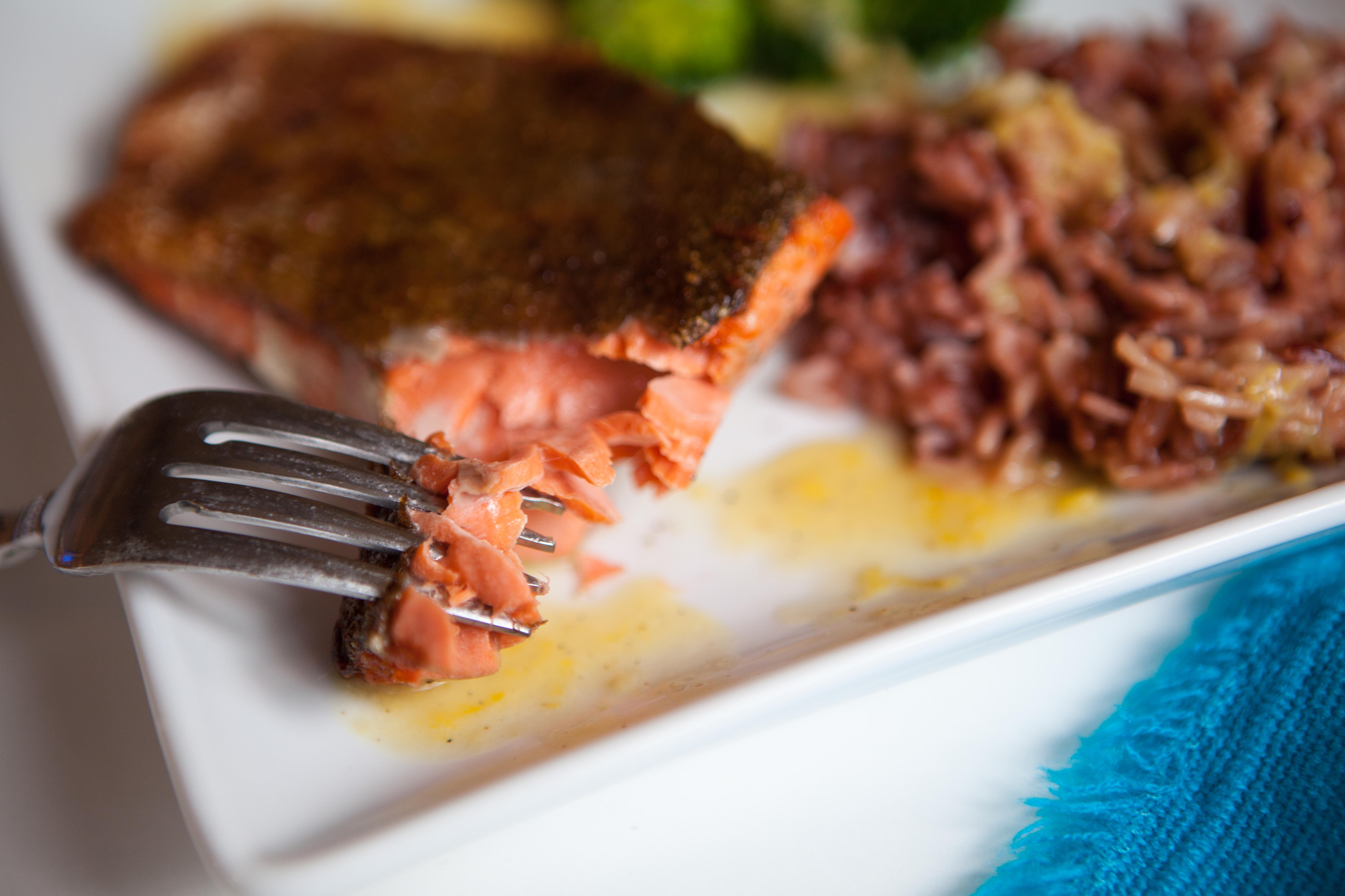 Crispy Skin Salmon | a simple method for cooking wild Alaska salmon from Alaskaknitnat.com