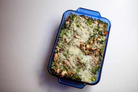Broccoli Rice Chicken Pesto Casserole | A weeknight meal from Alaskaknitnat.com