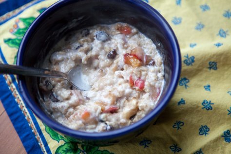 Quick apple cinnamon oatmeal | a recipe from Alaska Knit Nat