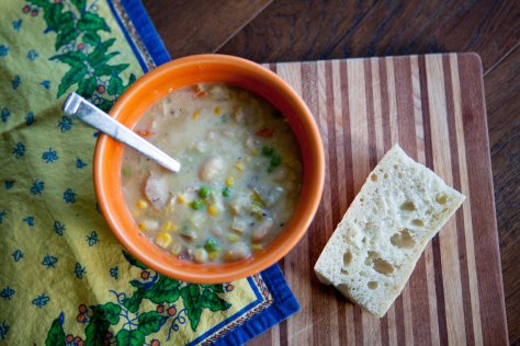 Chicken Pot Pie Chowder || A recipe from Alaska Knit Nat