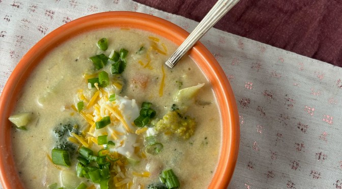 Potato, Broccoli and Cheddar Soup
